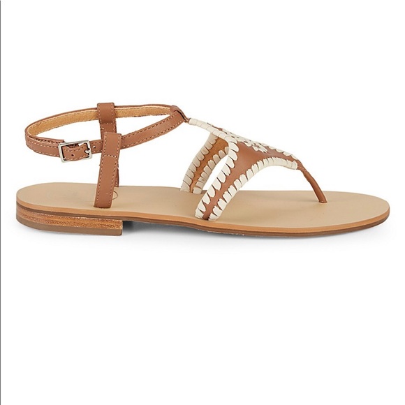 Jack Rogers sandals size 8, brown and white leather - Picture 4 of 14